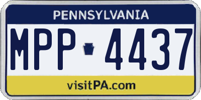 PA license plate MPP4437