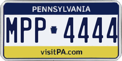 PA license plate MPP4444