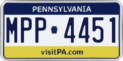 PA license plate MPP4451
