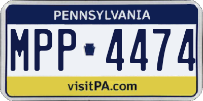 PA license plate MPP4474