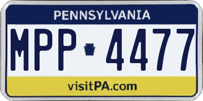 PA license plate MPP4477