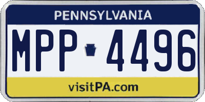 PA license plate MPP4496