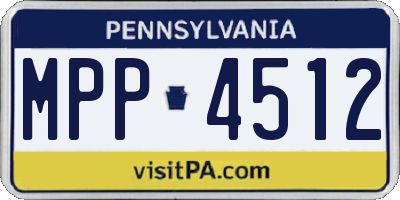PA license plate MPP4512