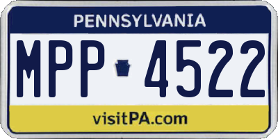 PA license plate MPP4522