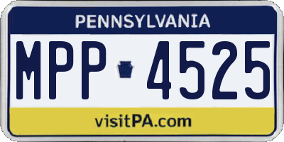 PA license plate MPP4525