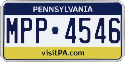 PA license plate MPP4546