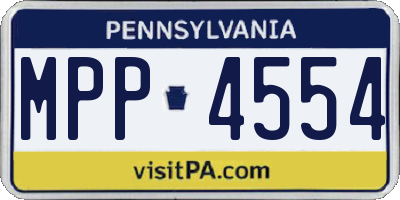 PA license plate MPP4554