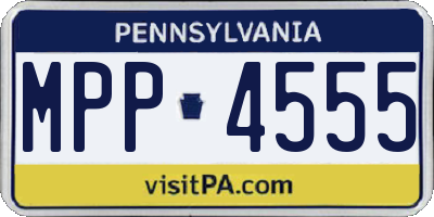 PA license plate MPP4555