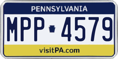 PA license plate MPP4579