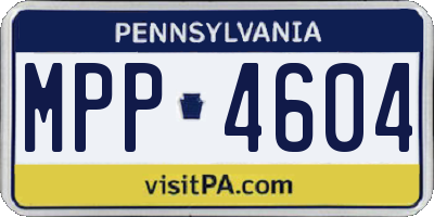 PA license plate MPP4604