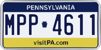 PA license plate MPP4611