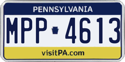 PA license plate MPP4613