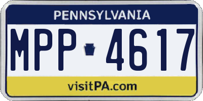 PA license plate MPP4617