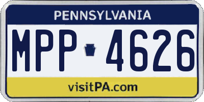 PA license plate MPP4626