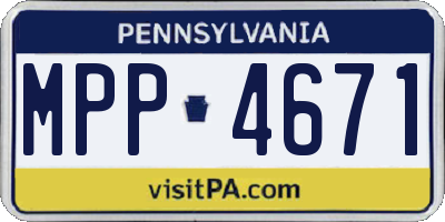 PA license plate MPP4671