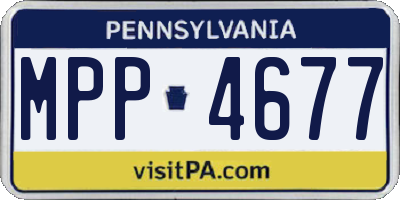 PA license plate MPP4677