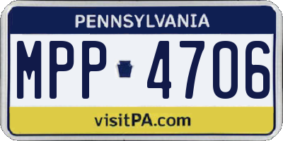 PA license plate MPP4706