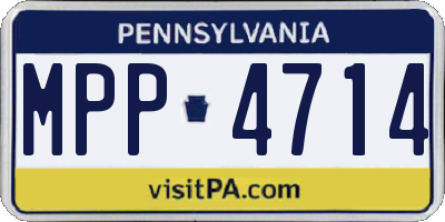 PA license plate MPP4714