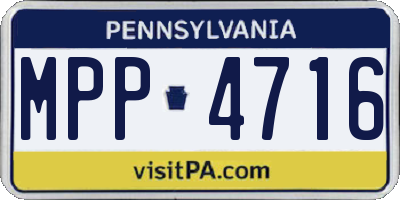 PA license plate MPP4716