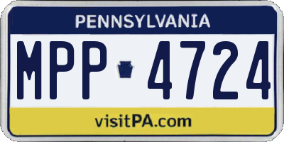 PA license plate MPP4724