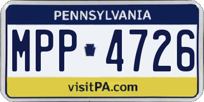 PA license plate MPP4726