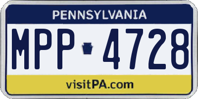 PA license plate MPP4728