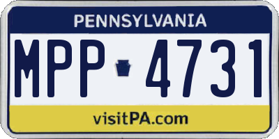 PA license plate MPP4731