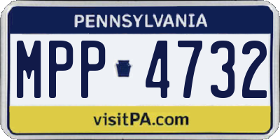 PA license plate MPP4732