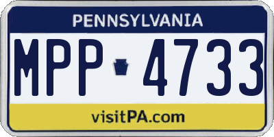 PA license plate MPP4733