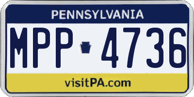 PA license plate MPP4736