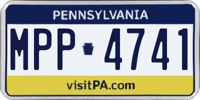 PA license plate MPP4741