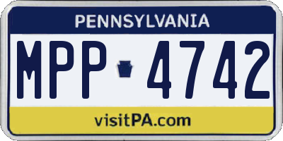 PA license plate MPP4742
