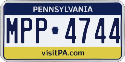 PA license plate MPP4744