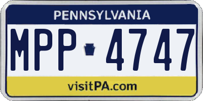 PA license plate MPP4747