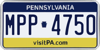 PA license plate MPP4750