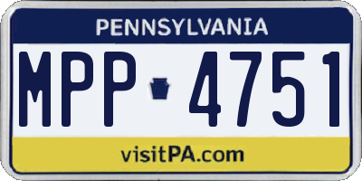 PA license plate MPP4751