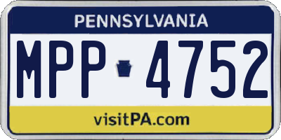 PA license plate MPP4752