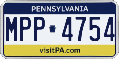 PA license plate MPP4754