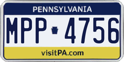 PA license plate MPP4756