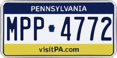 PA license plate MPP4772