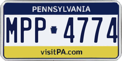 PA license plate MPP4774