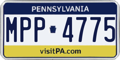 PA license plate MPP4775