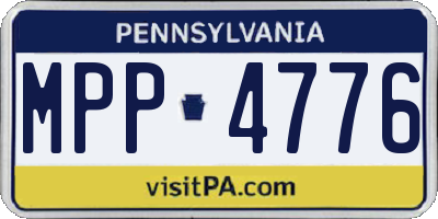 PA license plate MPP4776