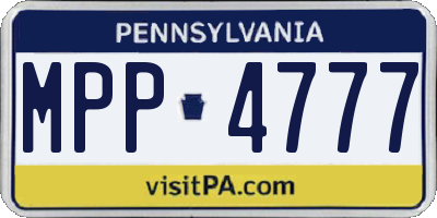 PA license plate MPP4777