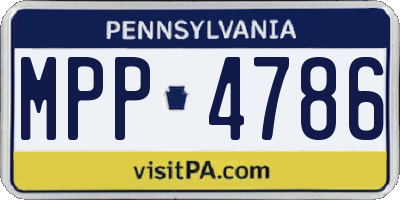 PA license plate MPP4786