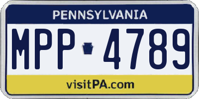 PA license plate MPP4789
