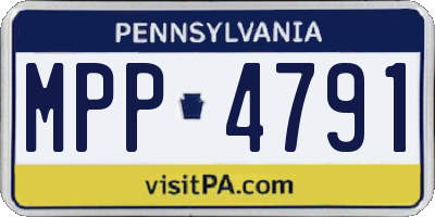 PA license plate MPP4791