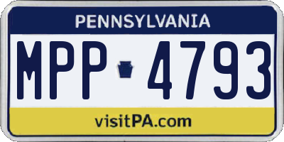 PA license plate MPP4793