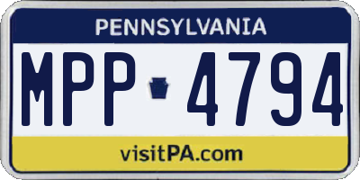 PA license plate MPP4794