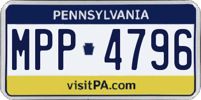 PA license plate MPP4796